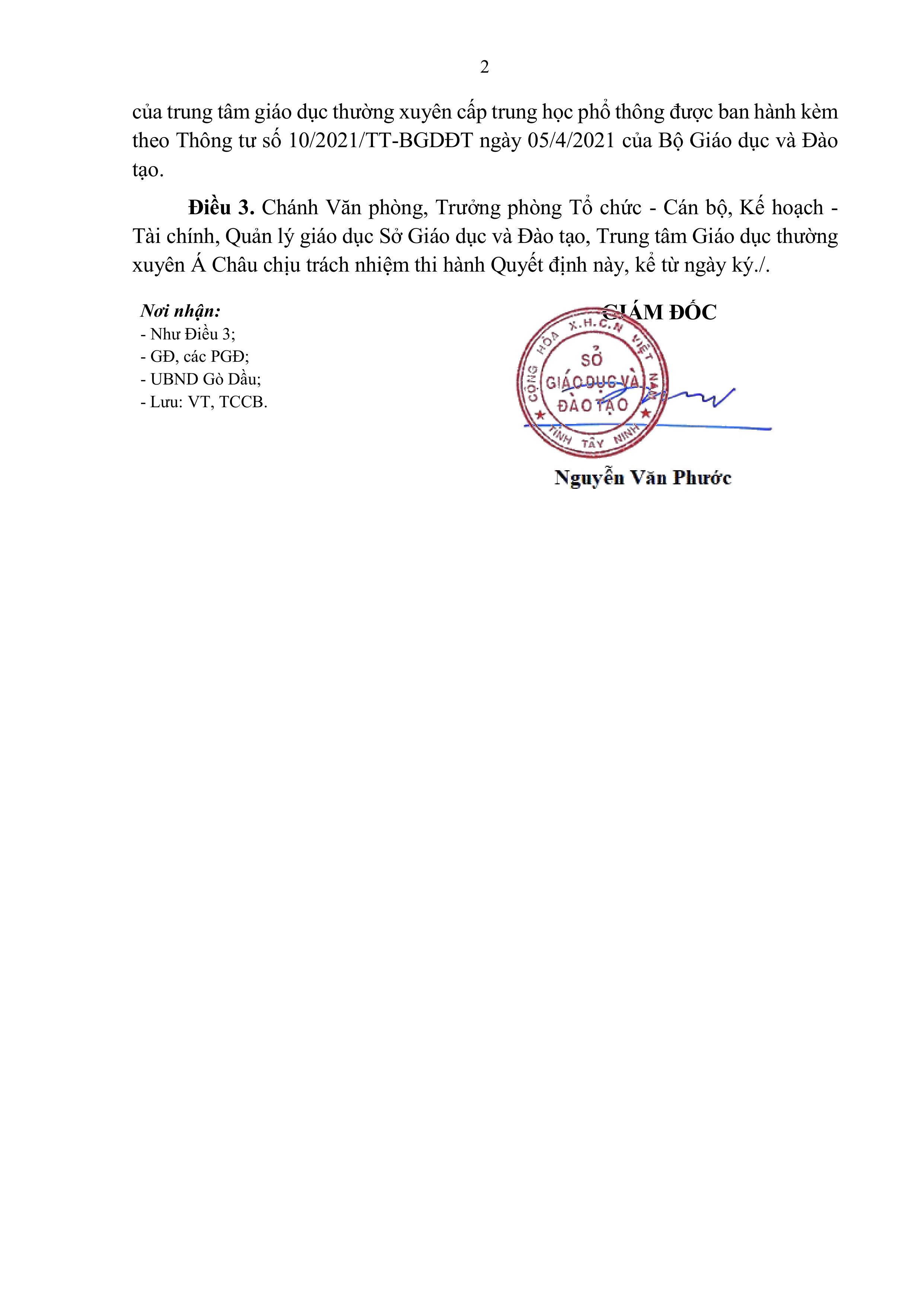 Quyết định thành lập - trang 2